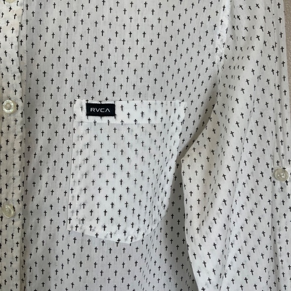 RVCA Cross Printed Button-up Blouse - Picture 6 of 16